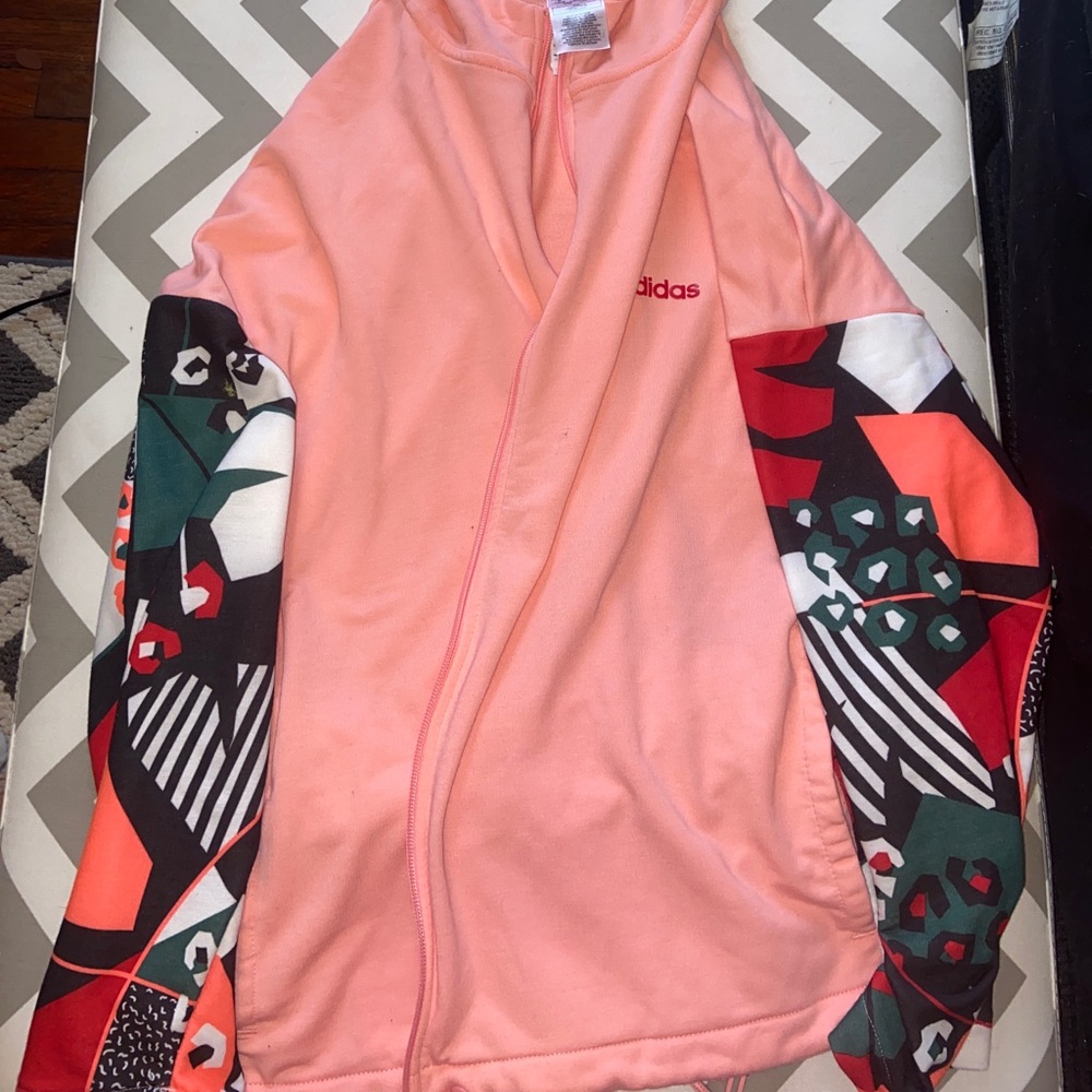 Adidas women’s farm rio pink track jacket L